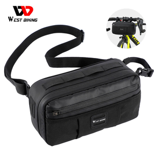 Sacoche de vélo unisexe grande capacité WEST BIKING 3-en-1, sacoche de guidon imperméable pour VTT et vélo de route - Product Image 2