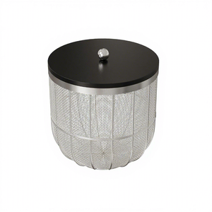 Modern Metal Fruit Basket Bowl with Lid for Fruits <b>Vegetables</b> Storage Home Decor Kitchen Countertop Dining Table Decorative - Product Image 1
