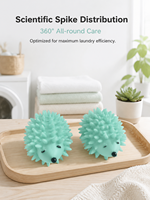 Boules de lavage réutilisables Hedgehog Design pour sèche-linge, accessoires ménagers anti-emmêlement pour machine à laver