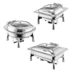 Plateau de service buffet chauffant plat a chafing chaffing, chuffing chaving chaufing dish de table usine prix pour aliment chaud - Product Image 4