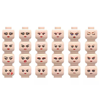 Accessoires d'expression faciale pour figurines de construction MOC - Soldat allemand, Soldat fantôme masqué blessé - Pièces de modèle de blocs de construction jouet