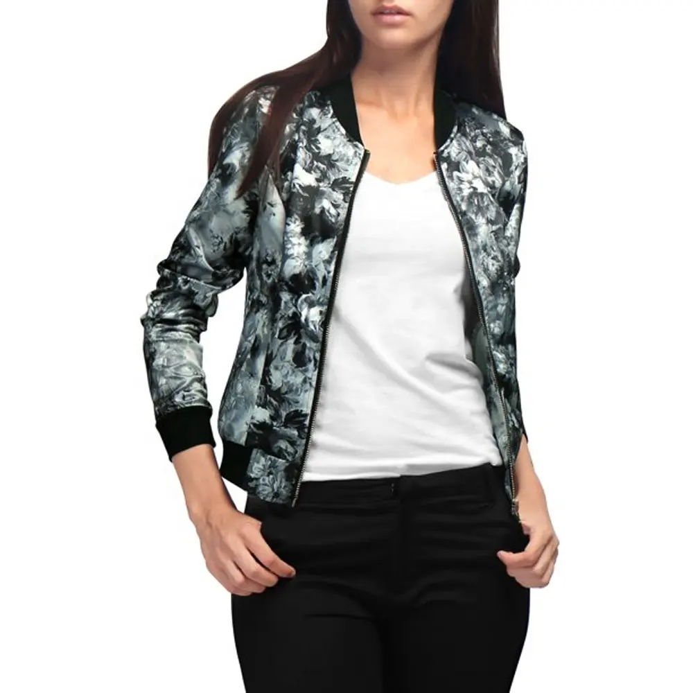 Chaqueta con estampado Floral para mujer, abrigo de manga larga a la moda, Tops, última oferta