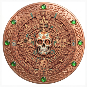 Pièce de monnaie de défi ronde en cuivre fin .999 de 1 oz, thème animalier, avec impression UV et technique hydraulique, objet de collection artistique, cadeau Hs Copper002 - Product Image 1