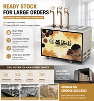 Distributeur de thé aux perles DIY à 3 robinets, machine commerciale automatique de vente de thé au lait, 3 saveurs