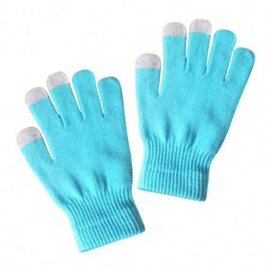 Gants tactiles d'hiver personnalisés avec logo tricoté - Gants tactiles promotionnels chauds pour hommes et femmes - Product Image 2