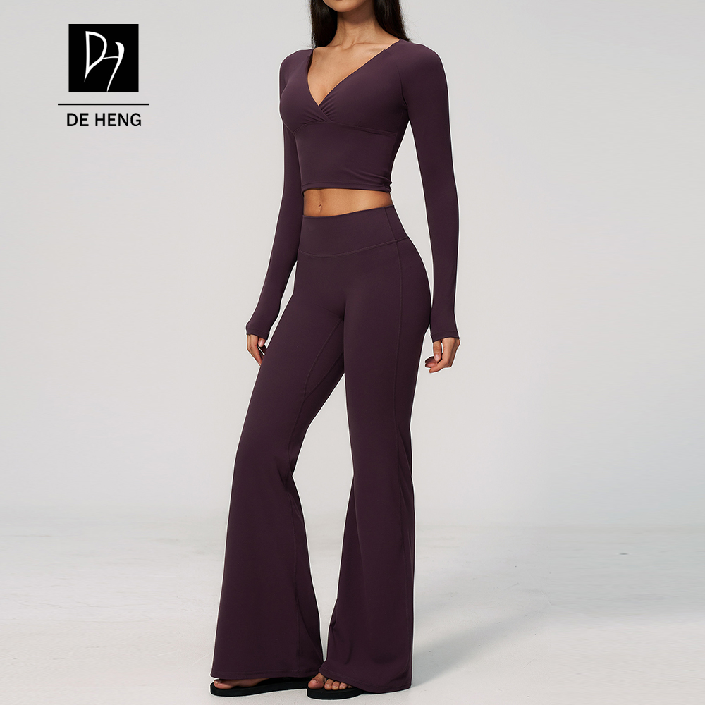 2026 New Custom Activewear Sexy Top Long-Sleeved T-shirt Quick Dry Running Casual Sports Yoga Gym Fitness Womens Sets