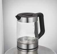 Nouvelle bouilloire électrique sans fil avec théière en verre et plateau, chauffe rapide, utilisation hôtelière, arrêt automatique et maintien au chaud
