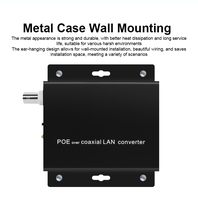 Adaptador EoC de 500M, Extensor IP sobre Coaxial de 10/100Mbps, Convertidor Ethernet a Coaxial Plug-and-Play para Sistema de Cámaras IP CCTV