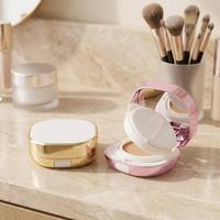 Boîtier compact carré vide personnalisé pour coussinets, en plastique, avec miroir et support pour houppette