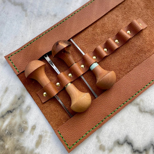 DIY Leather Knife Storage Bag, Leather Scraper Tool Bag, Edge Trimmer Storage Bag for Handmade Leather Goods - Product Image 1