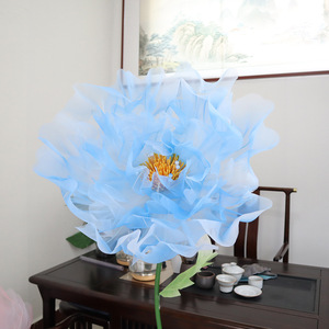 Grandi simulate di peonie fiori di nozze artificiali composizioni floreali di garza per la guida stradale vetrine di san valentino - Product Image 4