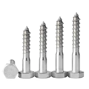 DIN 571 Stainless Steel 316 Hexagon Head Wood Screws Hex Head Lag Screws