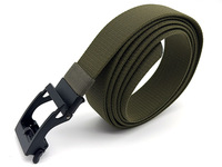 Ceinture de sport décontractée pour homme, nouvelle ceinture de golf, boucle en métal à cliquet automatique avec logo personnalisé, sangle en tissu