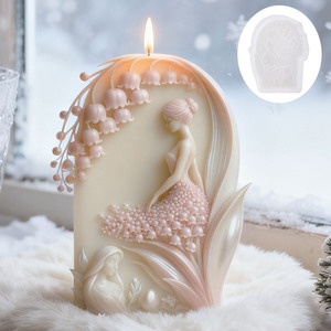 Set Fai-da-Te per Candela Profumata e Diffusore di Aromi al Mughetto, Decorazione per Camera da Letto, Regalo e Bomboniera, Stampo in Silicone Incluso - Product Image 5