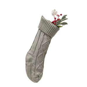 37CM kablo örme noel çorap noel ağacı asılı dekorasyon şenlikli noel asılı çorap - Product Image 4