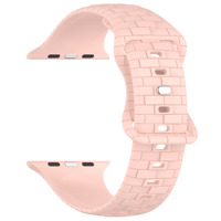 Bracelet pour Apple Watch - Bracelet en silicone avec fermoir papillon pour Apple Watch S8 Ultra Cube Block