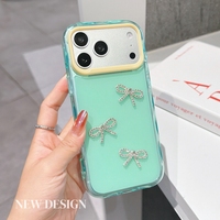 Coque de téléphone intelligente avec nœud papillon pour iPhone 11/12/13/14/15/16/17, Étui mignon pour iPhone 17 Promax/18 Pro