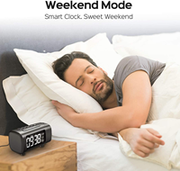 9-Min Snooze kids Meilleur vendeur Réveil numérique avec radio et projecteur