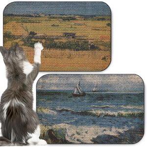 Modern Large Classic Art Wall-Mountable <strong>Cat</strong> Scratching Board &amp; Sofa Bed Eco-Friendly Durable Indoor <strong>Cat</strong> <strong>Toy</strong> - Product Image 5