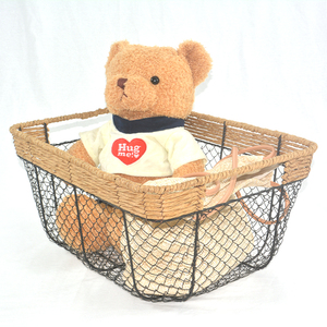 Nhà Máy Bán Hàng Nóng Thiết Lập 3 Hình Chữ Nhật Lưu Trữ Khác Giỏ Dệt Dã Ngoại Giỏ Dây Lưới Giỏ Trái Cây Sắt Nhựa Mây - Product Image 3