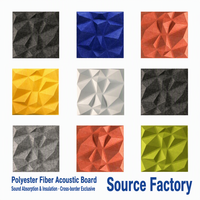 Panneaux acoustiques en feutre PET auto-adhésifs en gros, insonorisants, NRC 0.8 Classe A, panneaux muraux acoustiques géométriques 3D pour studio, KTV, théâtre