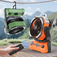 Ventilateur de brumisation portable rechargeable par USB avec batterie au lithium de 20 000 mAh, double moteur, pulvérisation de table, refroidissement extérieur, lumière LED, usage domestique