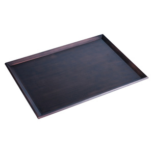 Japanese Style Wooden <b>Tray</b> Set Antique Bronze Color Serving <b>Tray</b> For <b>Tea</b> Dessert Sushi Hotel Use - Product Image 4