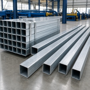 Tuyau carré en acier galvanisé EN10219 S355J2H RHS SHS, profil métallique robuste pour la construction, les échafaudages et les structures - Product Image 1