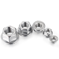 M6 M8 M10 M12 Acier inoxydable SS 304 316 316L Écrou hexagonal dentelé avec bride DIN6923