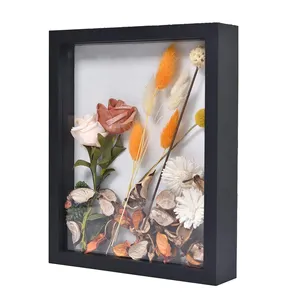 8x10 Wooden Shadow Box Picture Frames Case for Flowers Collection and Photos Display Deep 3D Shadow Box Frame