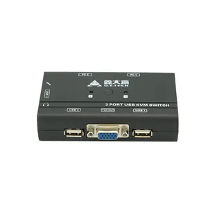 USB VGA divisor impresora del ratón del teclado de Pendrive compartir conmutador 1920*1080 VGA caja de adaptador kvm Switch