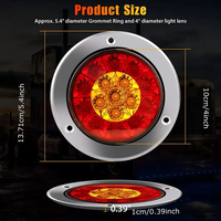 Venta caliente 24V Sistema de iluminación automática Nueva lámpara LED de camión redondo de 4 pulgadas con luz de marcador lateral de coche de bajo precio