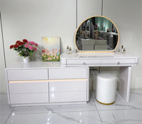 Meja Rias Desain Modern dengan Laci, Harga Grosir, Custom Putih, untuk Ruang Rias, Dijual