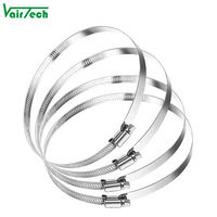 Collier de serrage réglable américain à vis sans fin en acier inoxydable 201 304 pour tuyaux