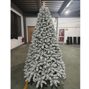 7ft 210cm Prelit Thick Flocked Snowy Full PVC Fat <b>Christmas</b> Tree Indoor Hinged Premium High Quality <b>Christmas</b> Tree - Product Image 2