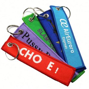 Custom 3D Fabric Anime Embroidery <b>Key</b> <b>Tag</b> Woven Logo Jet <b>Tag</b> for Promotional Keychains & Carabiners - Product Image 2