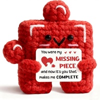 Handgemaakte gehaakte puzzelstukjes, emotionele gebreide positieve puzzels, schattige romantische cadeaus voor vriendin, vrouw, Valentijnsdag