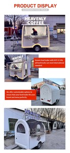Remorque alimentaire pour pain avec vitrine réfrigérée, kiosque mobile pour la vente de nourriture en plein air - Product Image 4
