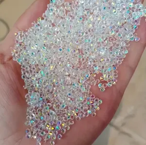 1 sachet d'environ 1400 mini strass pour ongles, micro cristaux de sable de 1,2 mm, perles de sucre irisées AB, breloques pour ongles - Product Image 3