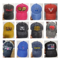 Gorra de béisbol unisex vintage de algodón lavado con logo personalizado al por mayor, gorra de camionero ajustable, gorra deportiva teñida y desgastada, gorra de papá en blanco.