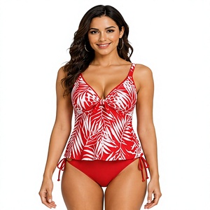 Maillot de bain tankini modeste pour femme, haut de maillot de bain long, short taille haute, couvrance intégrale, extensible, confortable, séchage rapide, pour la plage - Product Image 1