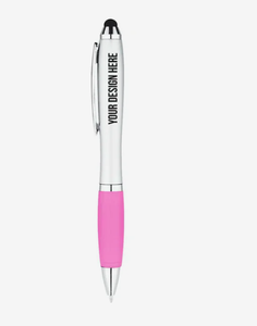 Stylos à bille incurvés personnalisés avec logo imprimé, cadeaux promotionnels, fournitures de papeterie de bureau - Product Image 1
