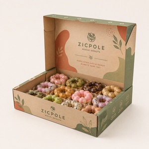 Scatola di Spedizione Postale in Cartone Ondulato <span class=keywords><strong>Rosa</strong></span> con Logo Personalizzato per Cosmetici, Ciambelle e Negozi di Dolci - Product Image 2