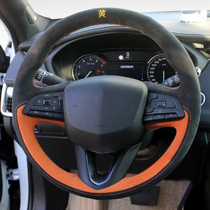Accesorios interiores para automóviles, cubierta para <span class=keywords><strong>volante</strong></span> para Cadillac, envoltura para <span class=keywords><strong>volante</strong></span> en Alcantara - Product Image 4