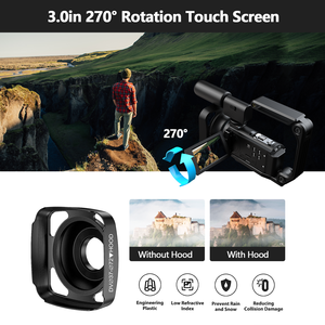 Máy quay <span class=keywords><strong>video</strong></span> máy quay, 5K 56mp vlogging máy ảnh youtube wifi tầm nhìn ban đêm, 3 inch xoay màn hình cảm ứng podcast máy ảnh ghi âm - Product Image 3