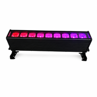 Projecteur mural LED à batterie 9x18W RGBWA-UV IP65 extérieur en alliage d'aluminium, angle de faisceau 25/40°, WiFi 2.4G, DMX512 8/14/54CH, télécommande