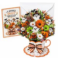 Meilleures ventes : Artisanat en papier 3D, Citrouille d'Halloween, Chèvre, Chapeau, Tasse, Fleurs de table, Cartes de vœux pour la décoration intérieure