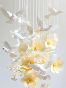 Fleur géante en papier crépon personnalisée haut de gamme, fleur artificielle de grande taille pour la décoration florale de mariage, événements extérieurs et vitrines - Product Image 3
