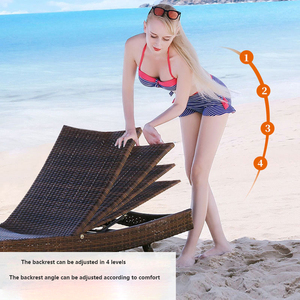 Offre Spéciale Garder Chaise longue longue Piscine extérieure Chaises en rotin Chaise longue Plage Chaises longues - Product Image 6