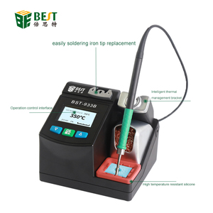 BST-933B Trạm Hàn Sắt Thông Minh Không Chì T12 Tip 130W Cho Điện Thoại Di Động PCB BGA <span class=keywords><strong>SMD</strong></span> Dụng Cụ Sửa Chữa Hàn - Product Image 5
